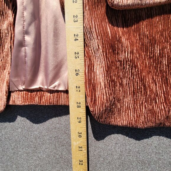Anthropologie Chloe Oliver S Brown Napoli Textured Velvet Blazer 883 - Picture 8 of 8